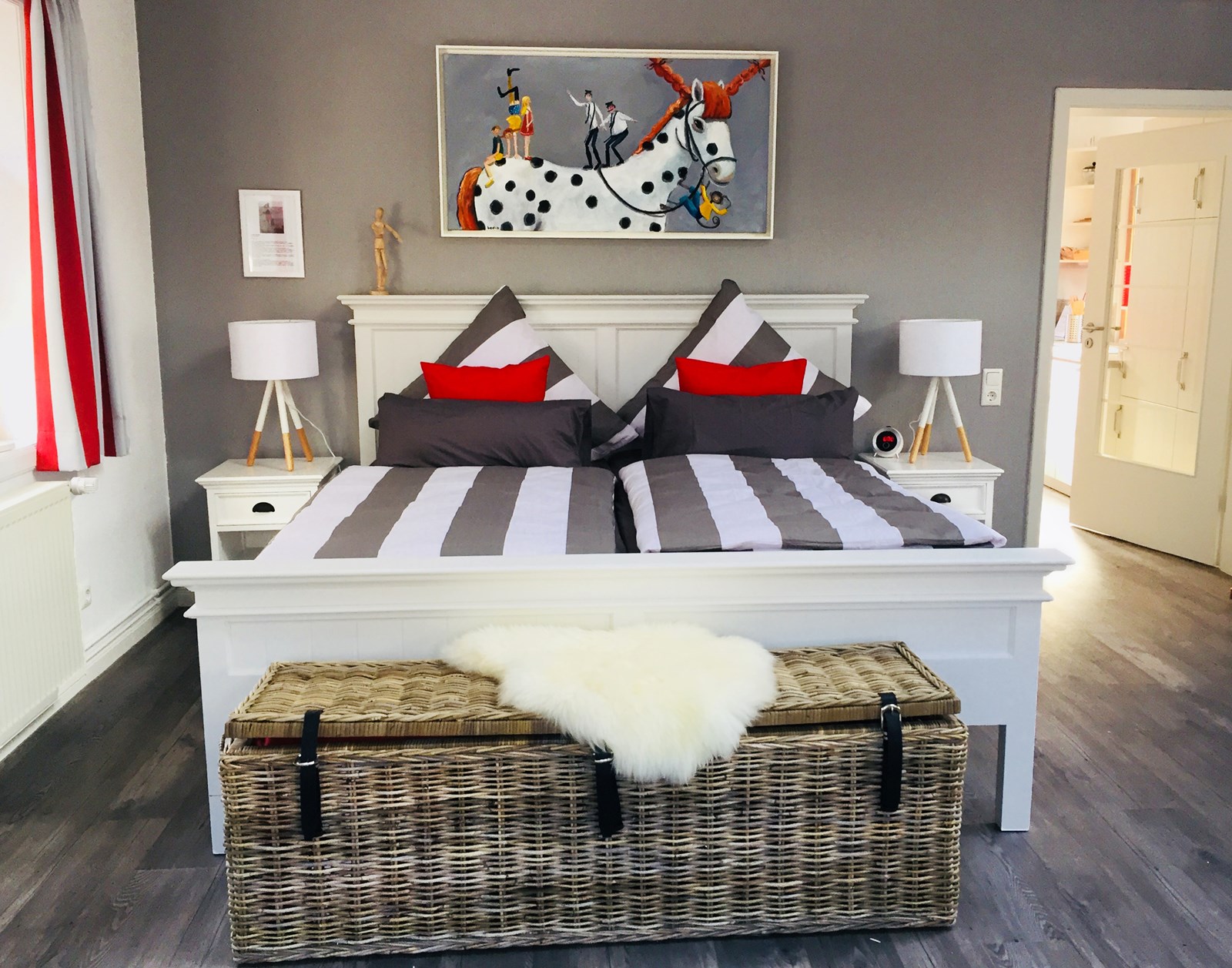 Schlafzimmer im hyggeligen Design