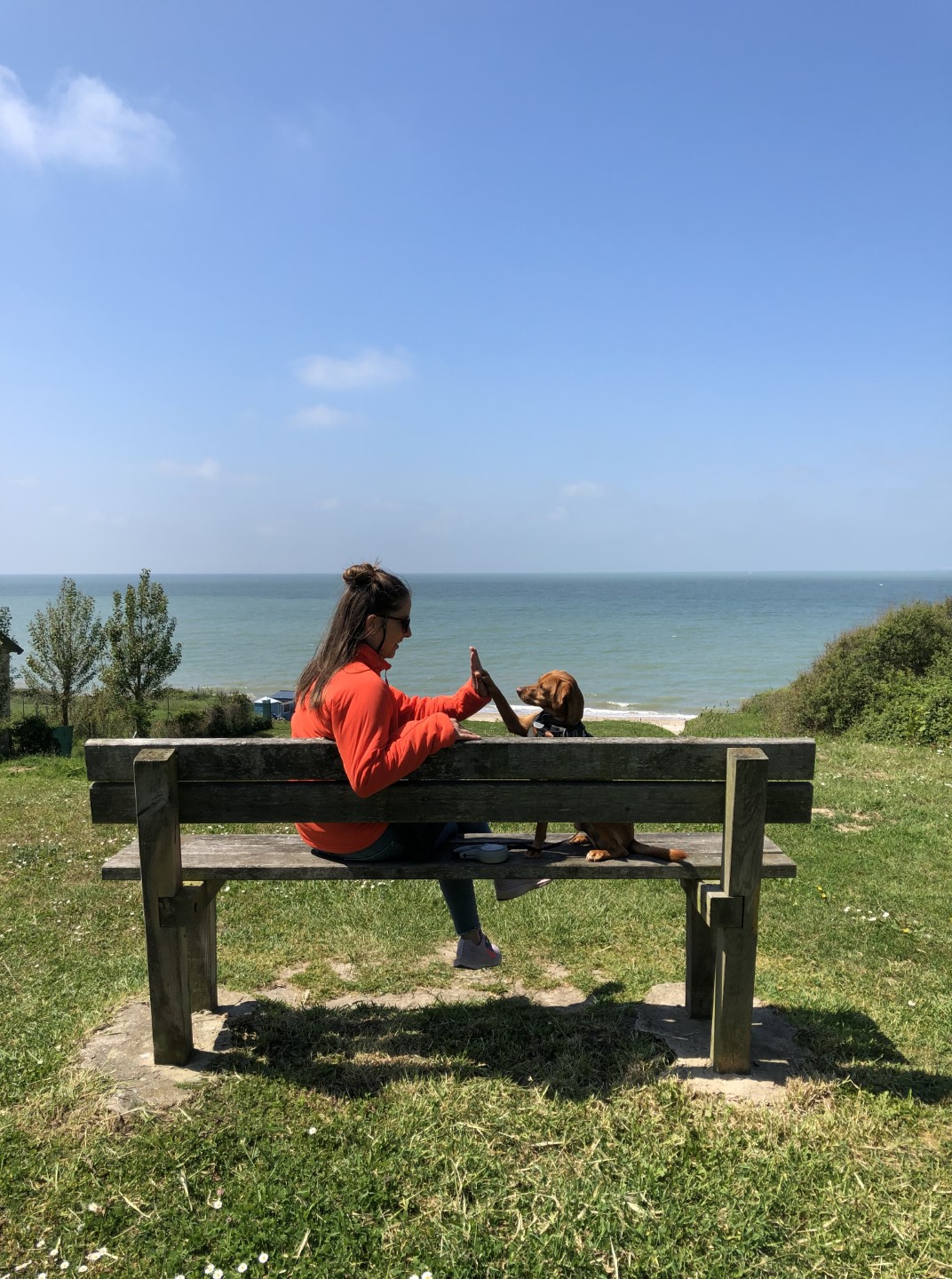 Pause in Villerville direkt am Meer