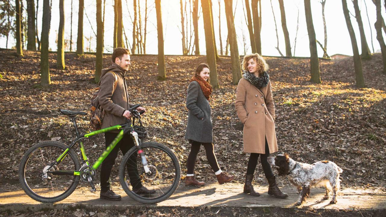 Rücksichtsvolles Miteinander zwischen Fahrradfahrer und Hundehaltern Nich immer verlaufen Begegnungen zwischen Radfahrer und Hund so harmonisch